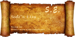 Soós Elza névjegykártya