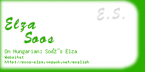 elza soos business card